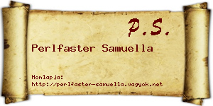 Perlfaster Samuella névjegykártya